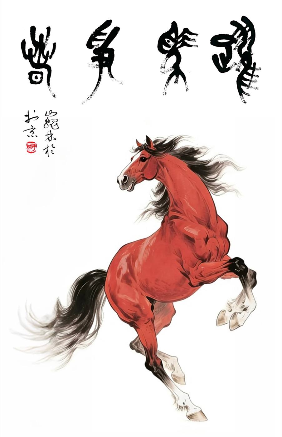 魏林骏马作品《赤鬃烈马》